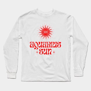 Aquarius Sun | Born in January and February | Zodiac Sign Birthday Gifts Saturn Long Sleeve T-Shirt